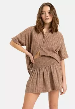 Мини-юбка Roxy, коричневый