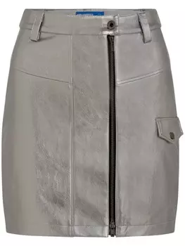 Мини-юбка с эффектом металлик Karl Lagerfeld Jeans, серый