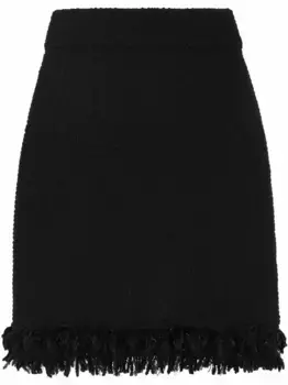 Мини-юбка с бахромой DOLCE & GABBANA, черный