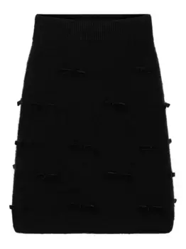 Мини-юбка с бантом Nina Ricci, черный