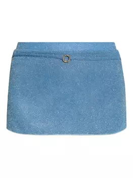 Мини-юбка с блестками Osree, синий