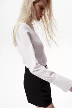 Мини юбка с цепочкой H&M, черный