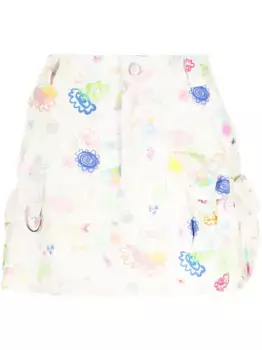 Мини-юбка с цветочным принтом Collina Strada, мультиколор