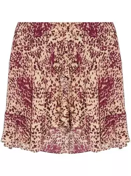 Мини-юбка с драпировкой ISABEL MARANT, нейтральный цвет