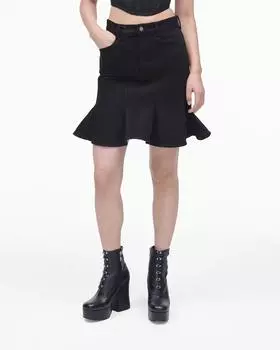 Мини-юбка с гофрированной отделкой Marc Jacobs, черный