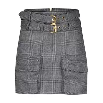 Мини юбка с клетчатым узором Pinko, серый