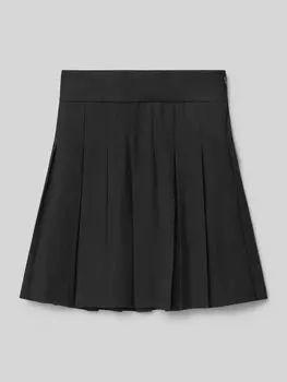 Мини-юбка с коробчатыми складками Blue Effect, черный