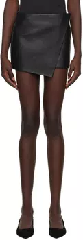 Мини-юбка с кожаным облегающим запахом Cleo The Frankie Shop