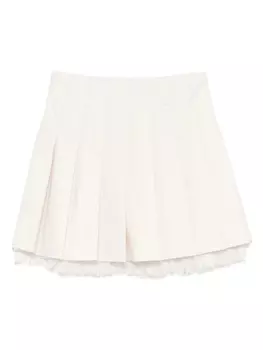 Мини-юбка с кружевной отделкой Self-Portrait, нейтральный