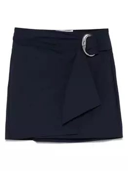 Мини-юбка с логотипом Patrizia Pepe, синий