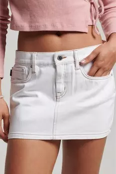 Мини-юбка с мотивом рабочей одежды Superdry, белый