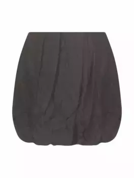 Мини-юбка с мятым эффектом Juun J, черный