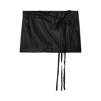 Мини-юбка с напуском на талии Ann Demeulemeester Magdalena, цвет Черный