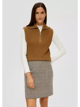 Мини-юбка s.Oliver, цвет beige/schwarz