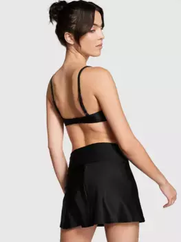 Мини-юбка с отложным воротником Pink, черный