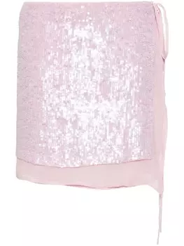 Мини-юбка с пайетками PAROSH Gabriel P.A.R.O.S.H., розовый