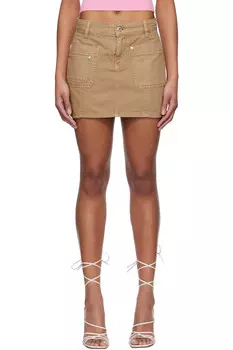 Мини-юбка с пятью карманами Blumarine, бежевый