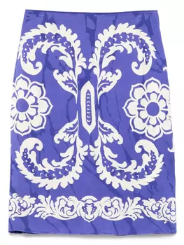 Мини-юбка с принтом пейсли ETRO, синий