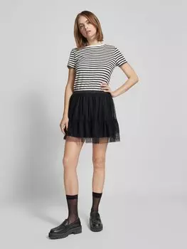 Мини-юбка с разделительным швом модель «ШИФО» Noisy May, черный