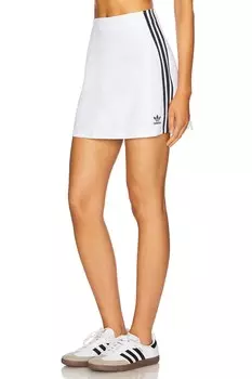 Мини-юбка с тремя полосками Adidas Originals, white