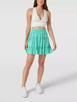 Мини-юбка с узором по всей поверхности Review, изумрудно-зеленый