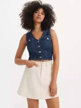Мини-юбка с воланами Levi's, белый