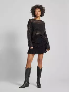 Мини-юбка с воланами модель 'MAKENNA' Pieces, черный