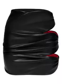 Мини-юбка с вырезами Lika, черный