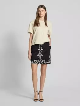 Мини-юбка с вырезами модель 'Valembroi' BOSS Orange, черный