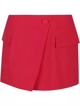 Мини-юбка с запахом Balmain, красный