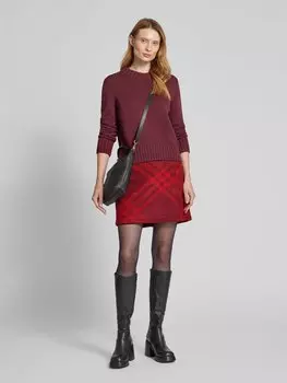 Мини-юбка с застежкой-молнией Street One, темно-красный