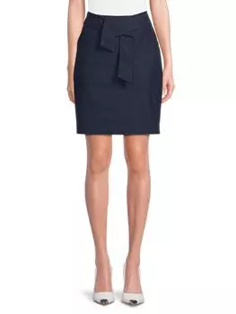 Мини-юбка с завязками спереди Dkny, цвет Classic Navy