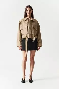 Мини юбка с завышенной талией & Other Stories, черный