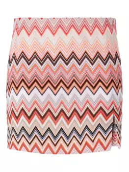 Мини-юбка с зигзагообразным узором Missoni, розовый
