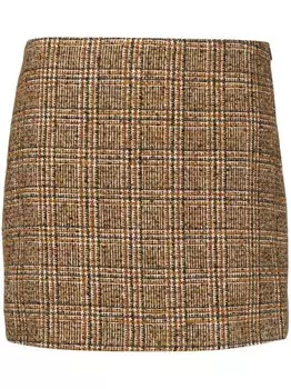 Мини-юбка Seine в клетку Rodebjer, коричневый