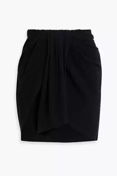 Мини-юбка Serta с драпировкой из смесового хлопка IRO, черный
