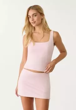 Мини-юбка Shorts Stradivarius, светло-розовый