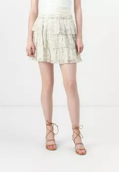 Мини-юбка SKIRT Gina Tricot, белый