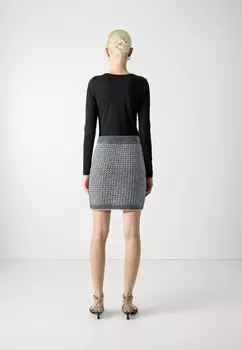 Мини-юбка SLFSINE SHORT SKIRT Selected Femme, темно-серый