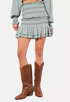 Мини-юбка SMOCKED RUFFLE - A-line skirt Apricot, мятный