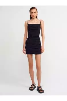 Мини-юбка со сборками-черный Dilvin