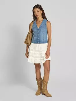 Мини-юбка со сборками, модель «Вильяна» mbyM, белый