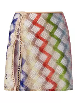Мини-юбка со шнуровкой Missoni, нейтральный