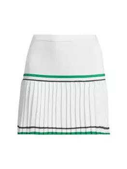 Мини-юбка со складками-ножами L'Etoile Sport, белый