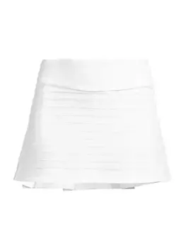Мини-юбка со складками сзади L'Etoile Sport, белый