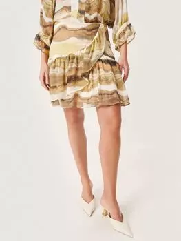 Мини-юбка Soaked In Luxury Luciana Watercolor Grading, Многоцветный