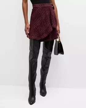 Мини-юбка Solfin с поясом Iro, цвет Burgundy