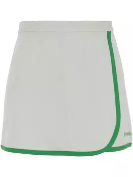 Мини-юбка Sporty & Rich с вышитым логотипом, белый