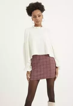 Мини-юбка Square Patterned Herita, цвет coral