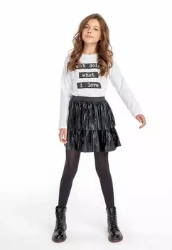 Мини-юбка Standard MINOTI, цвет metallic black